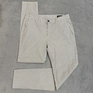 NEW Bonobos Chino Pants Men's 34x32 Striped Slim Taper Straight Trousers *READ